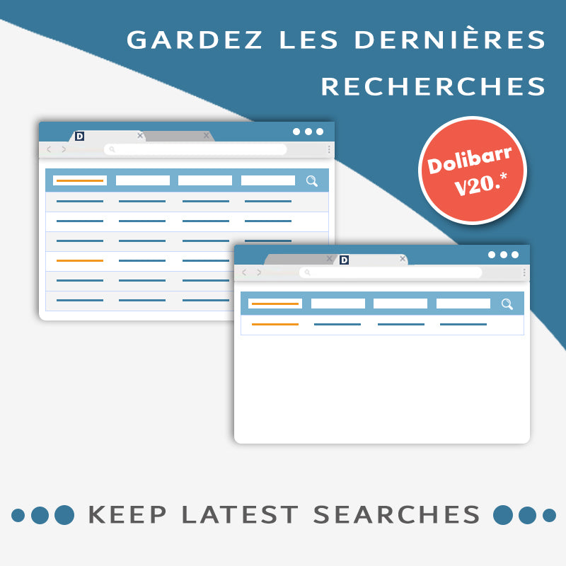 Keep Latest Searches - Dolibarr MarketPlace