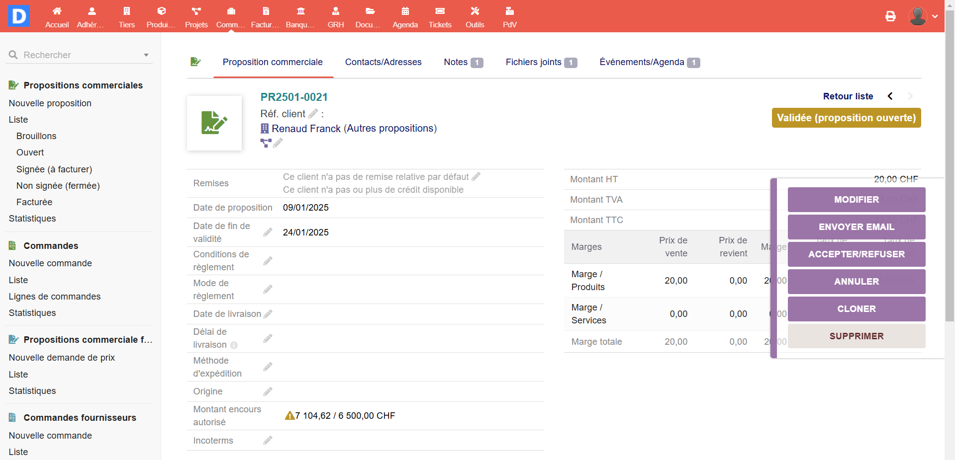 Action Buttons - Dolibarr MarketPlace