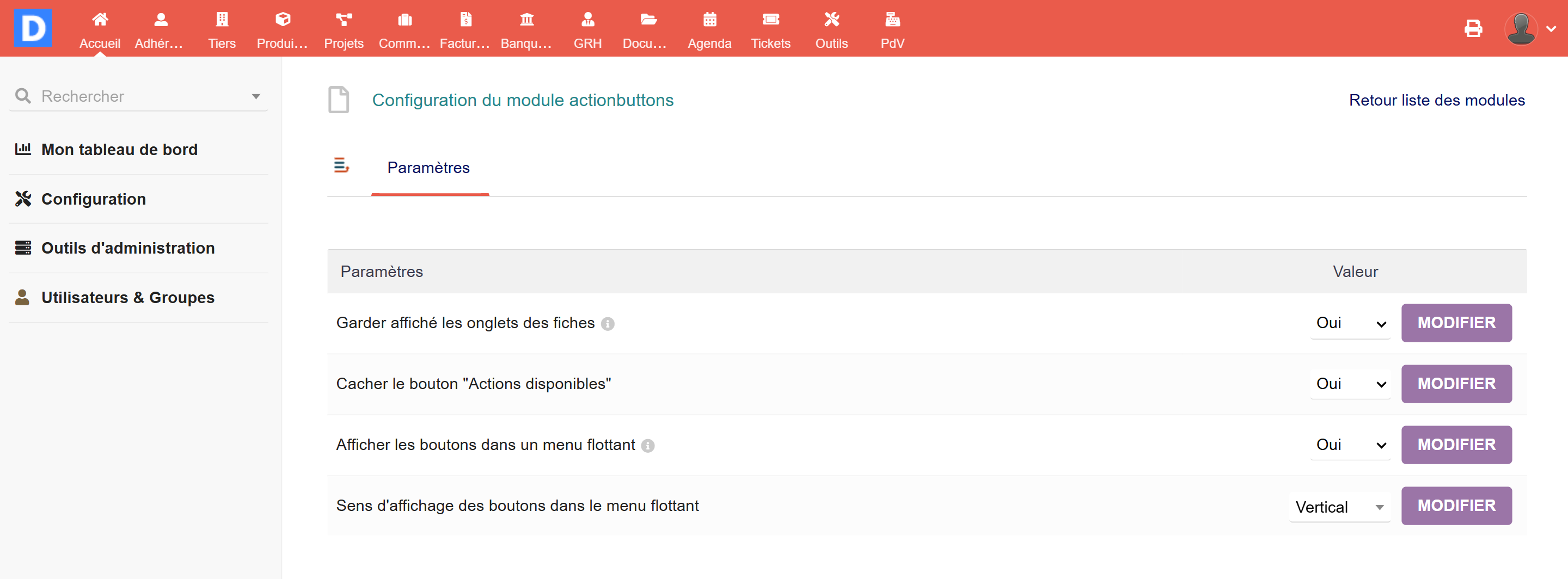 Action Buttons - Dolibarr MarketPlace