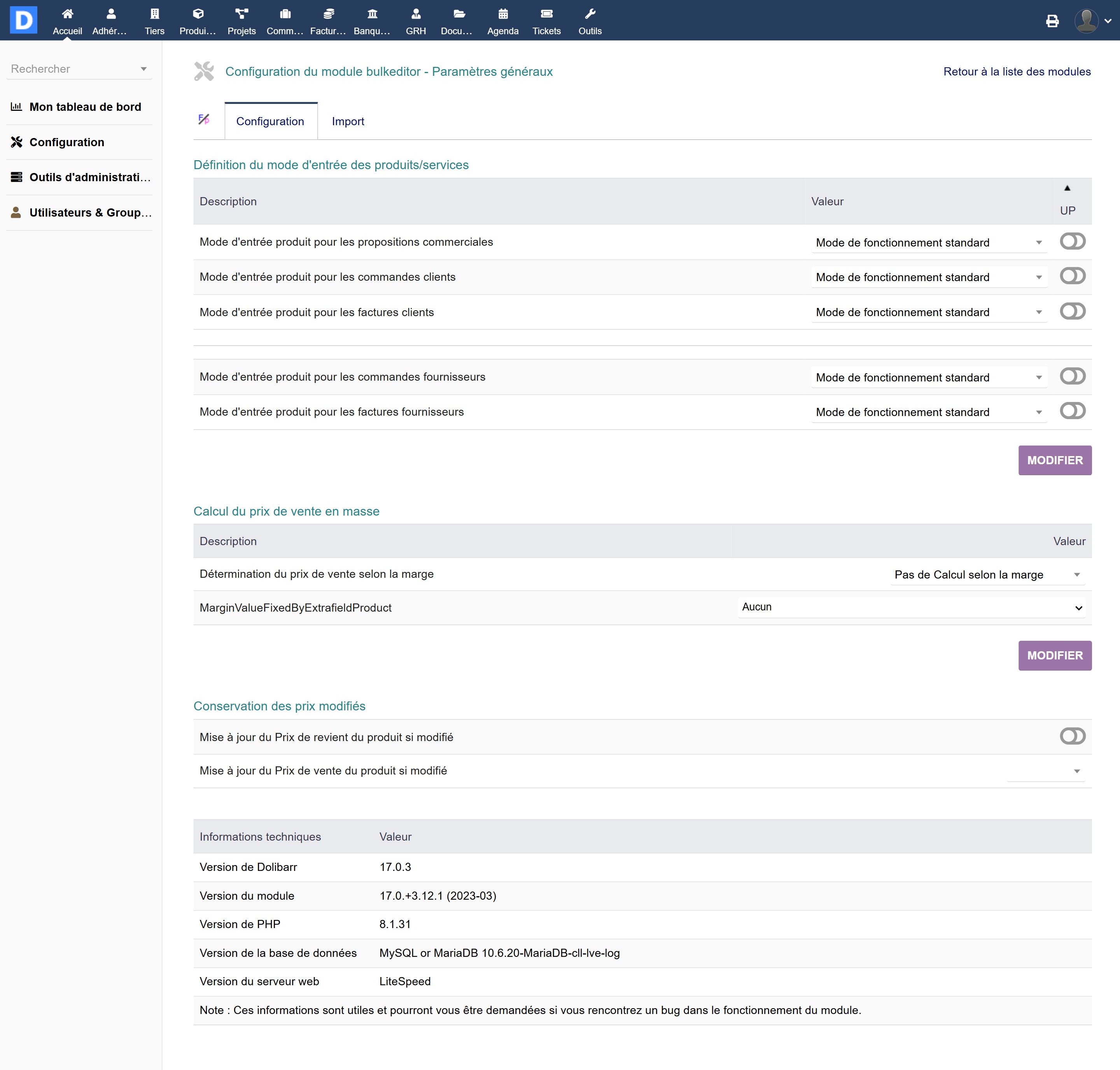 Bulk Editor - Dolibarr MarketPlace