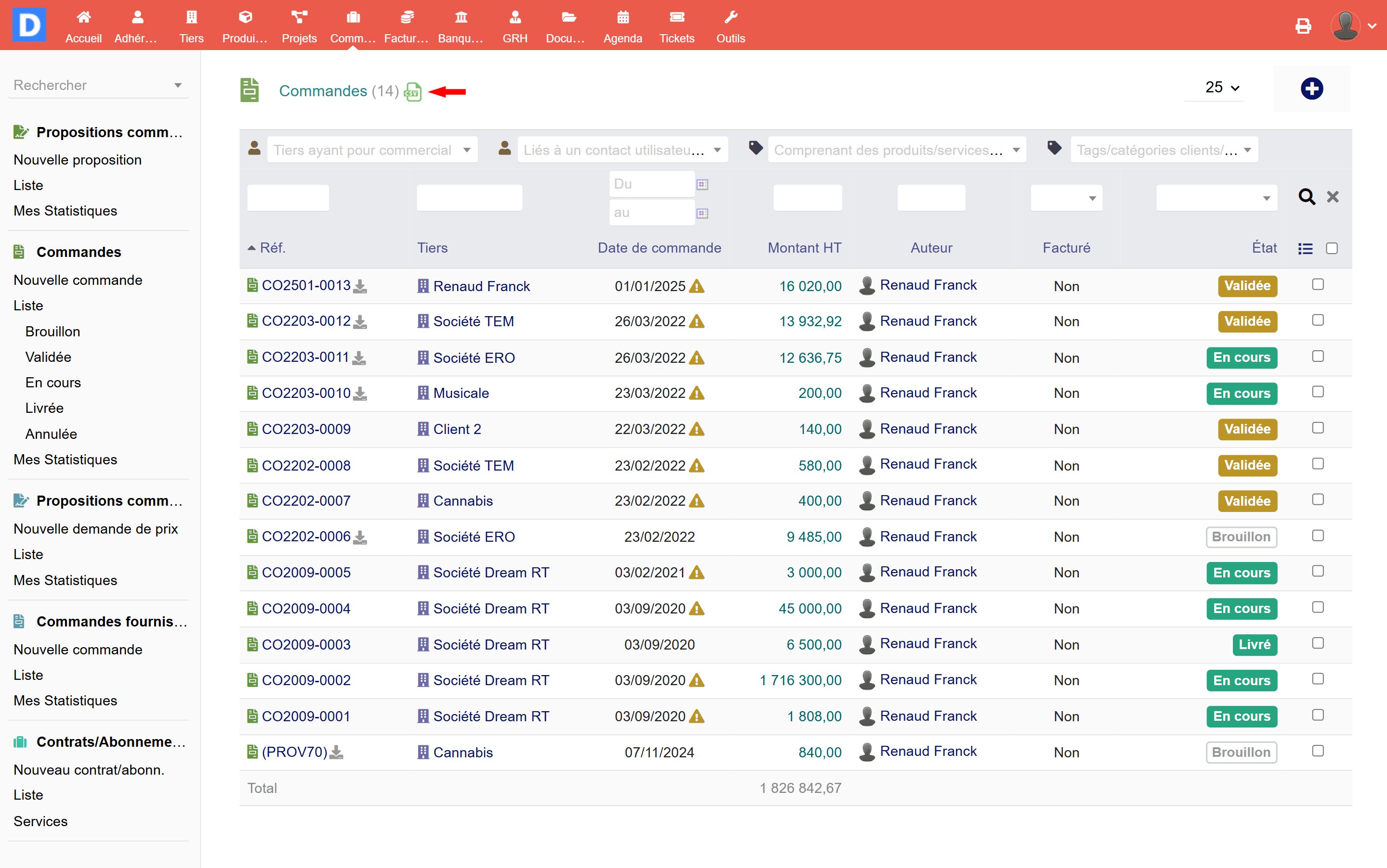 CSV Exporter - Dolibarr MarketPlace