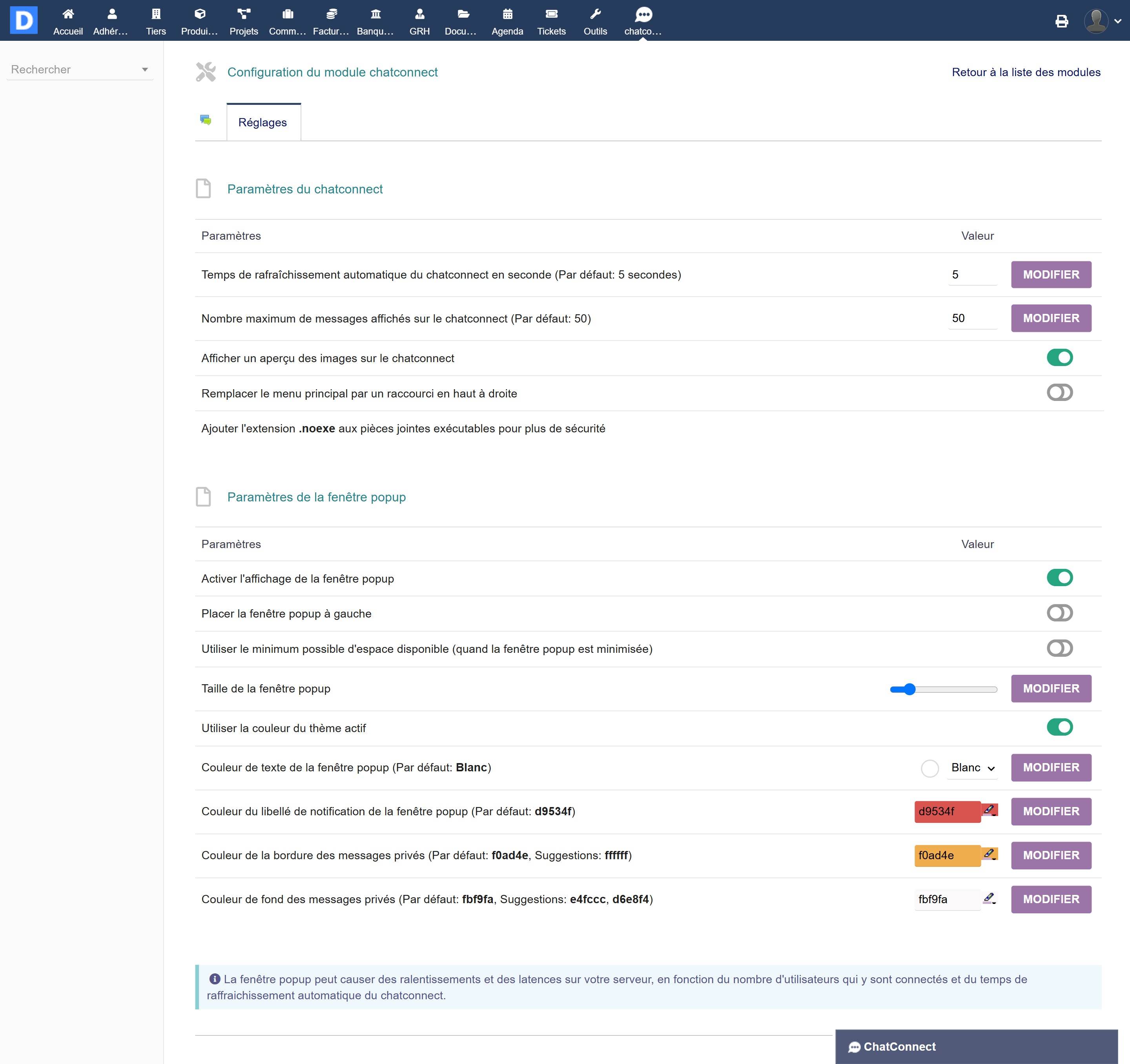 Chat Connect - Dolibarr MarketPlace