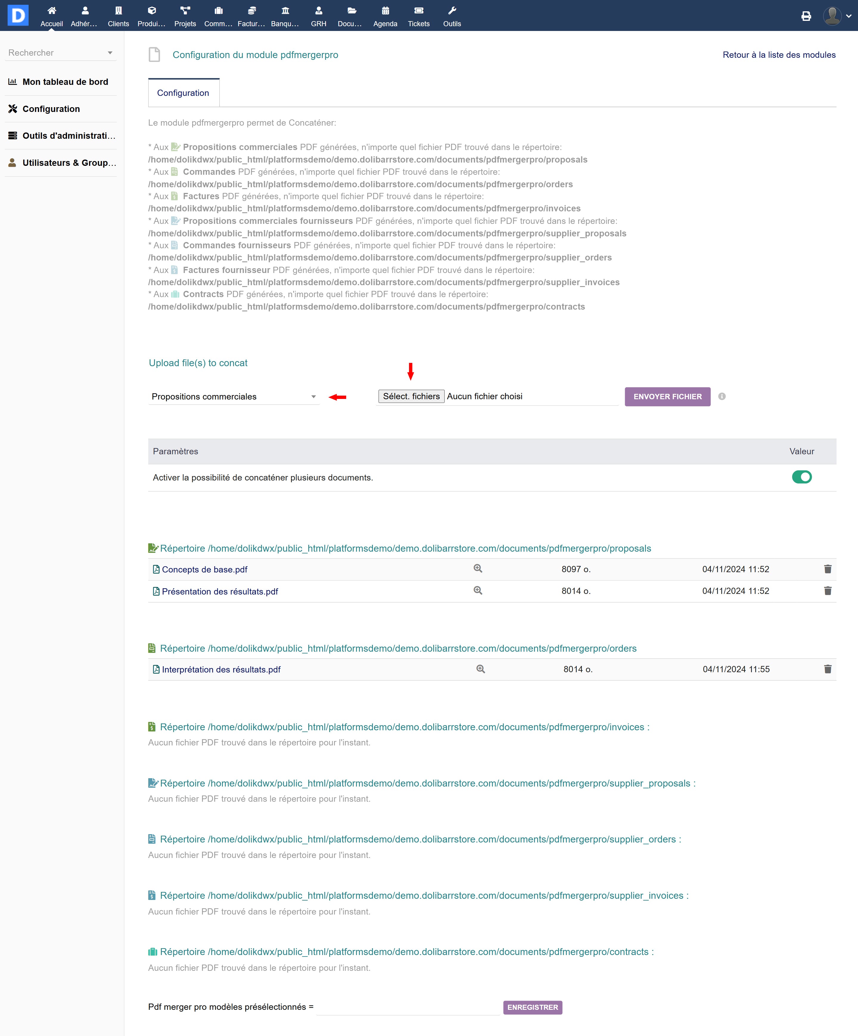PDF Merger Pro - Dolibarr MarketPlace