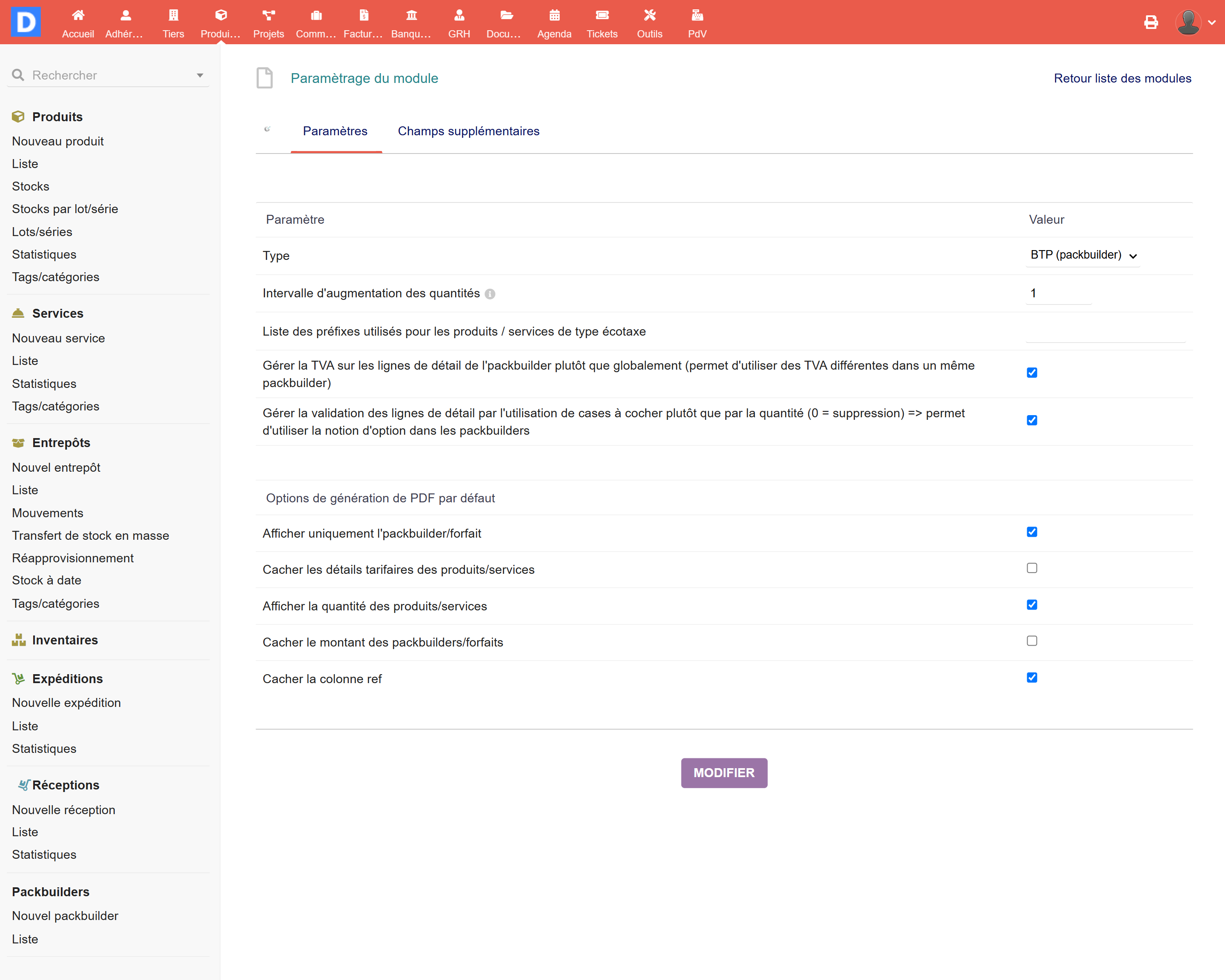 PackBuilder - Dolibarr MarketPlace
