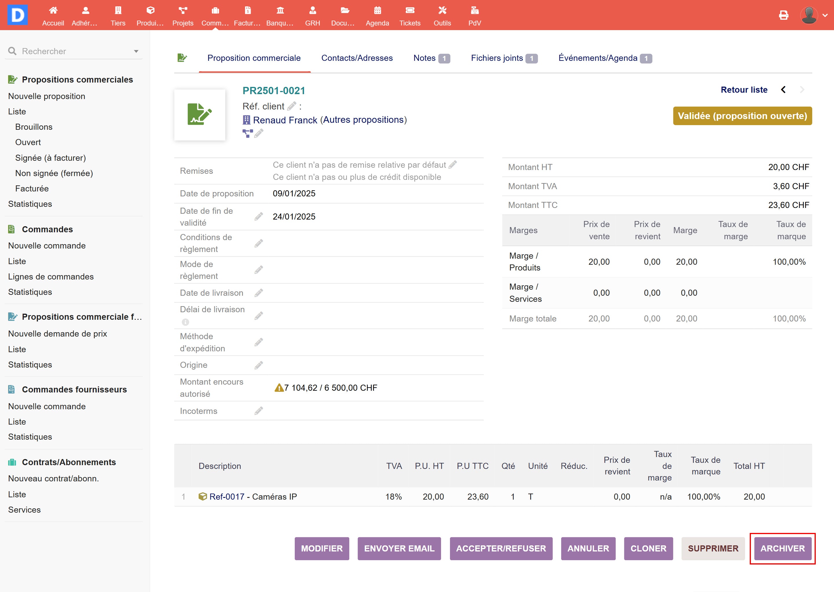 Proposal Tracker - Dolibarr MarketPlace