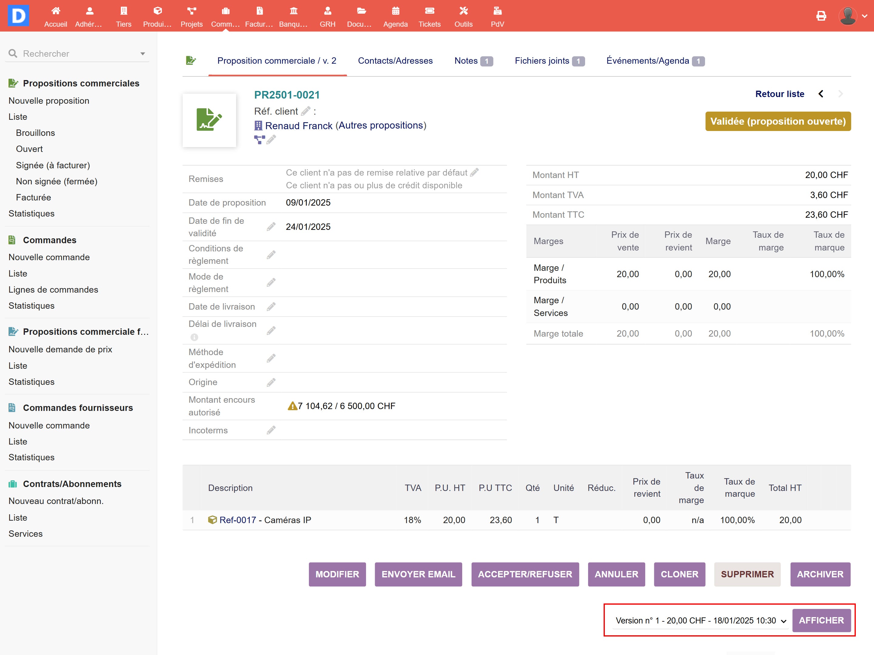 Proposal Tracker - Dolibarr MarketPlace