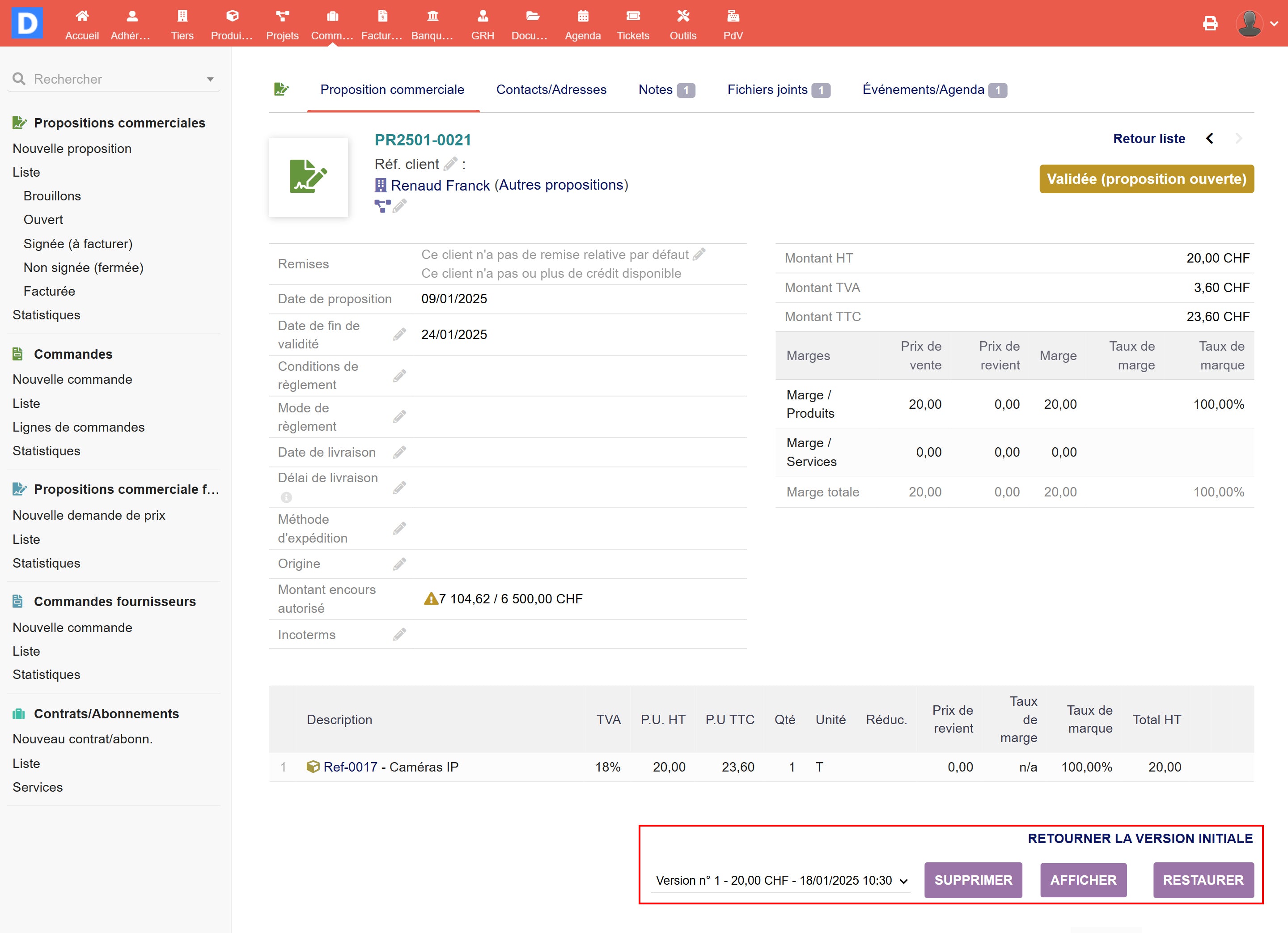 Proposal Tracker - Dolibarr MarketPlace