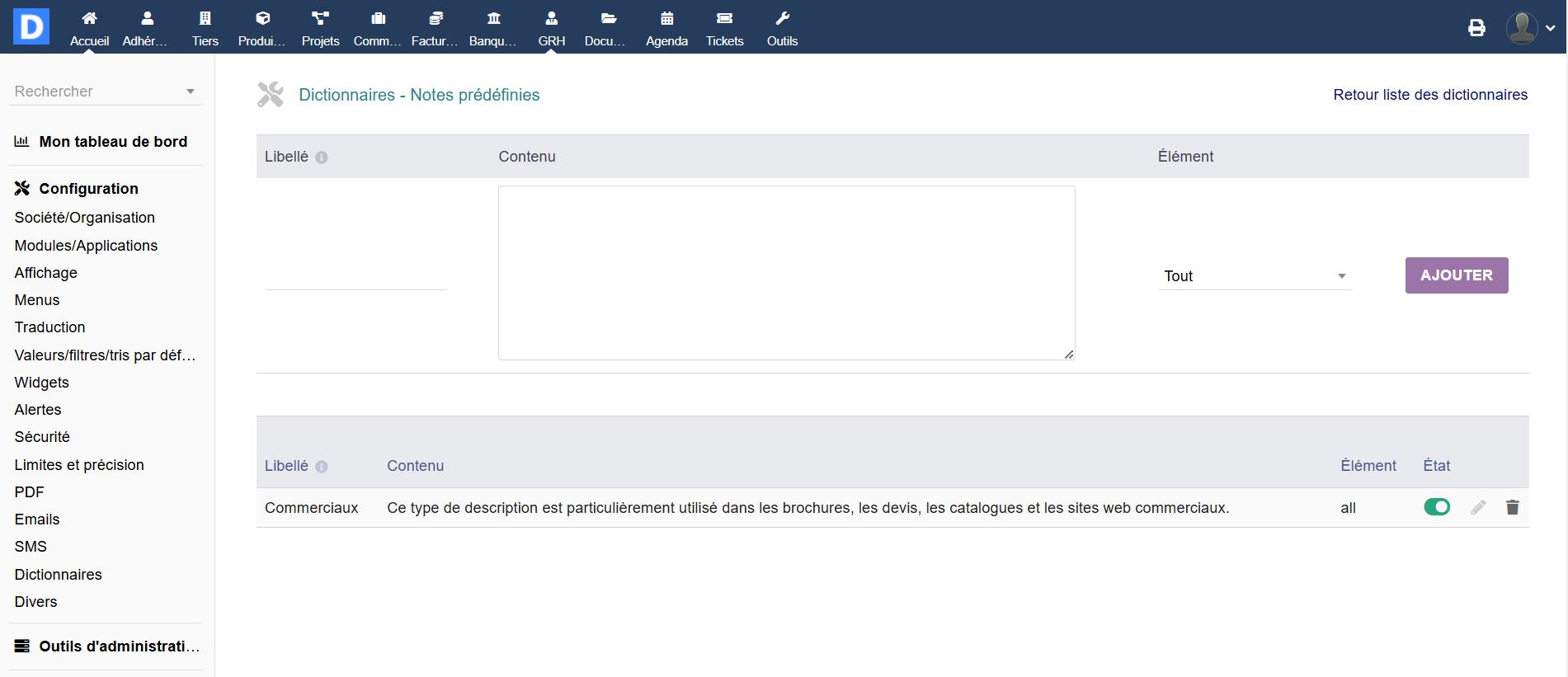 Quick Notes - Dolibarr MarketPlace