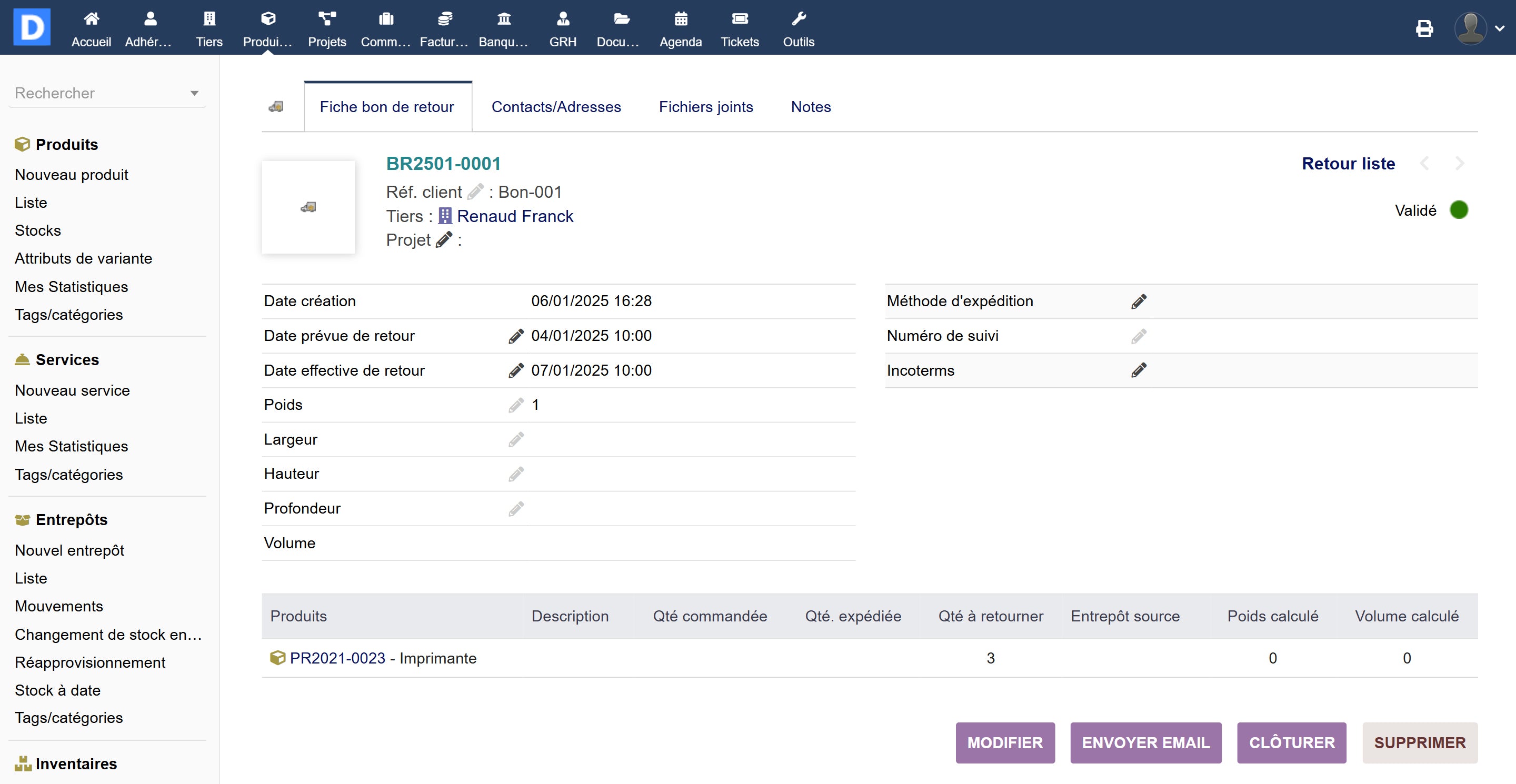 Easy Returns - Dolibarr MarketPlace