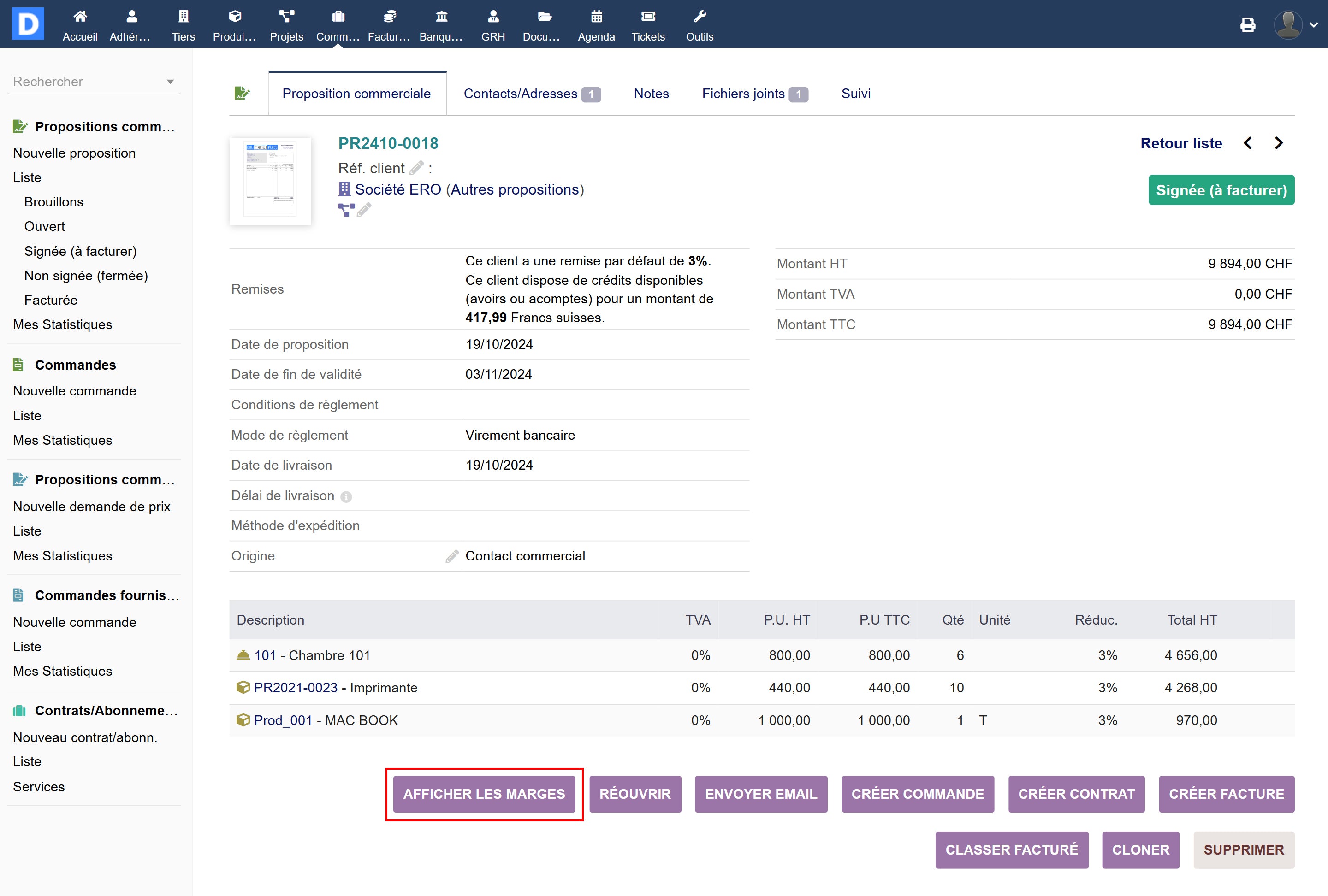 Margin View - Dolibarr MarketPlace