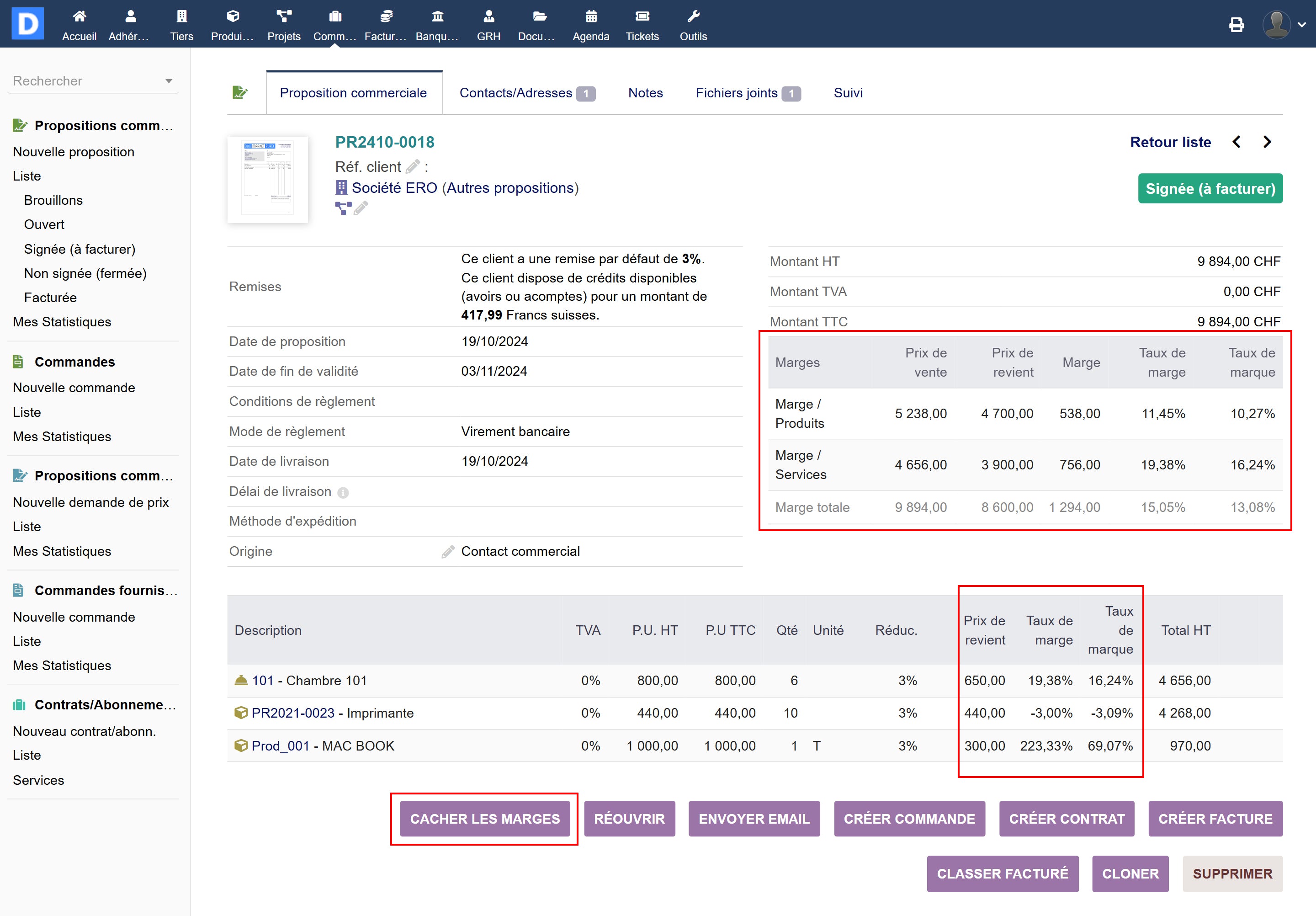 Margin View - Dolibarr MarketPlace