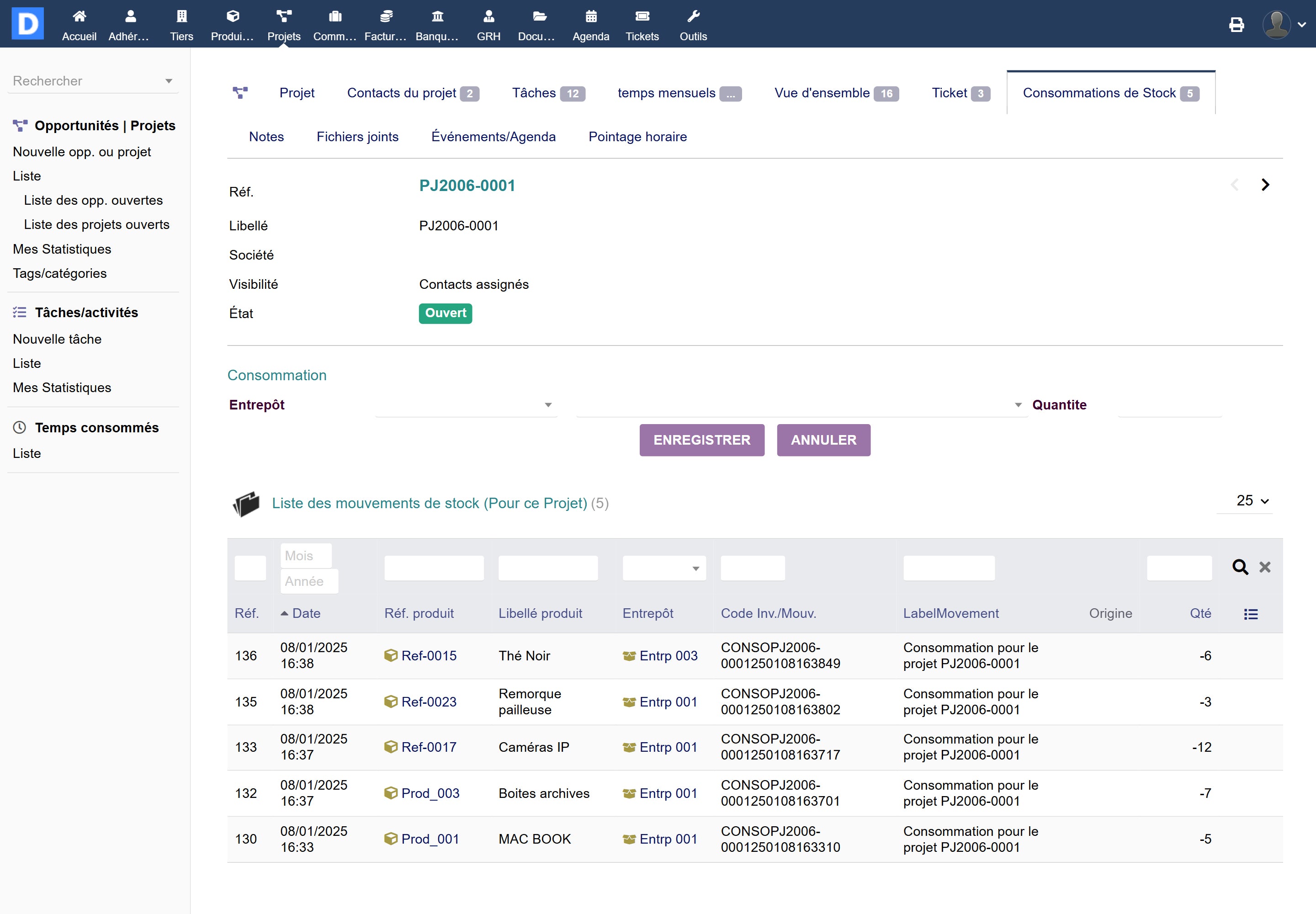 Consumption Tracker - Dolibarr MarketPlace