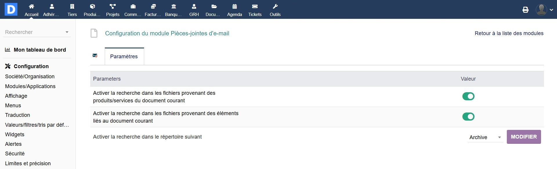 Email Attachments Manager - Dolibarr MarketPlace