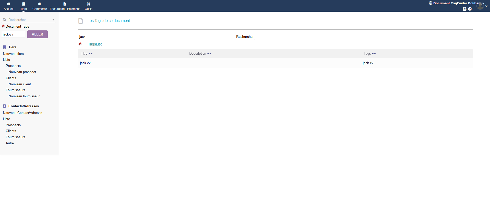 Document Tag Finder Dolibarr