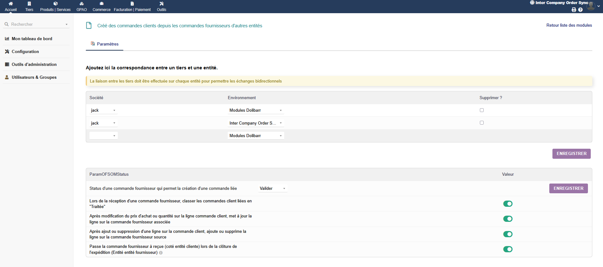 Inter Company Order Sync