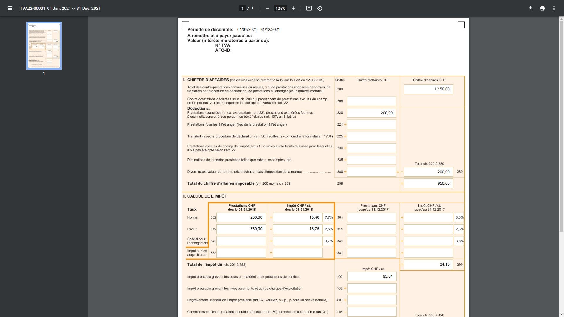 Dolibarr VAT Statement Module for Switzerland - Dolibarr MarketPlace