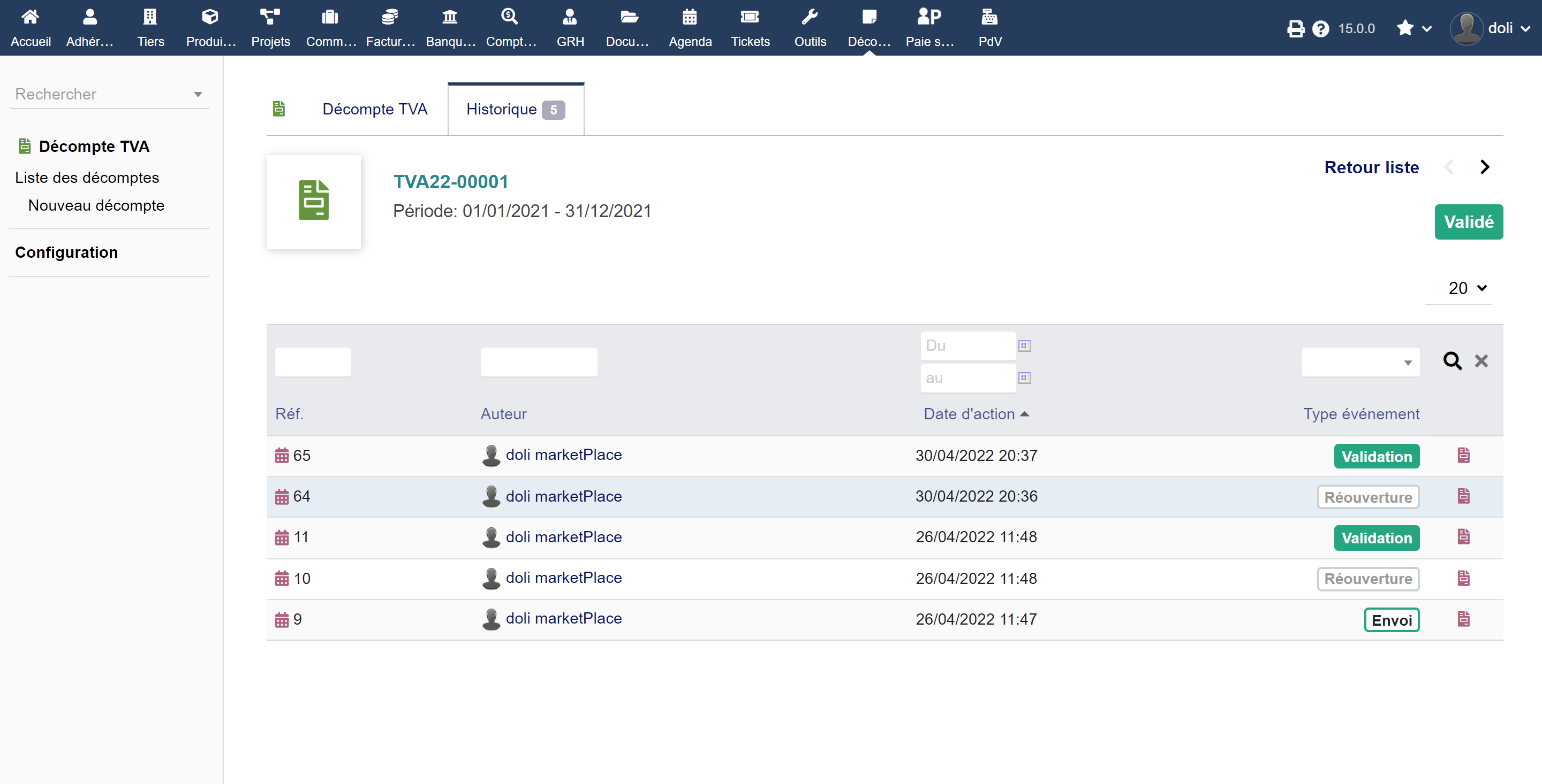 Dolibarr VAT Statement Module for Switzerland - Dolibarr MarketPlace