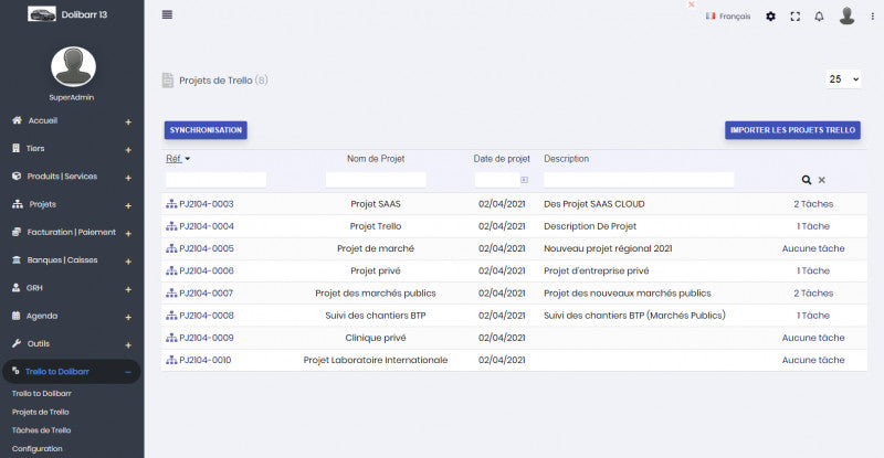 Trello to Dolibarr - Doli MarketPlace