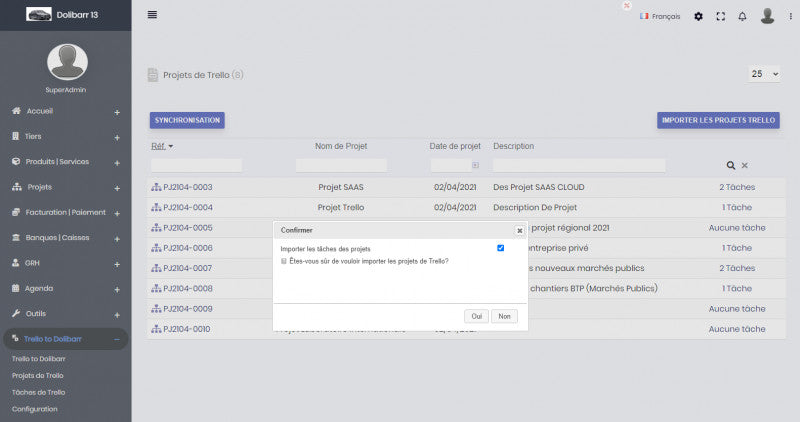 Trello to Dolibarr - Doli MarketPlace