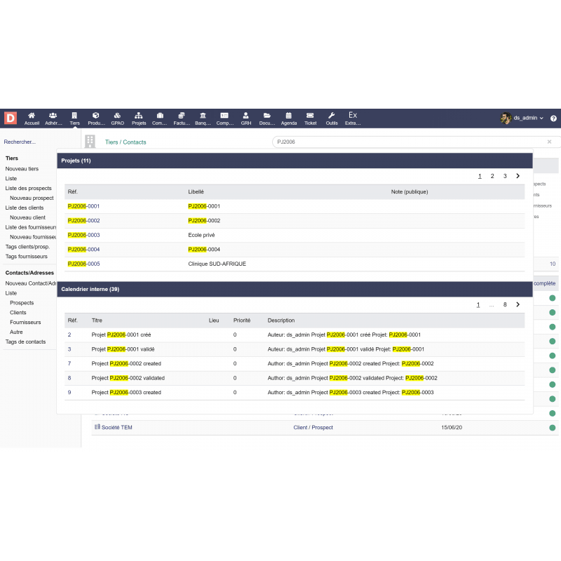 AJAX live search for Dolibarr - Doli Marketplace