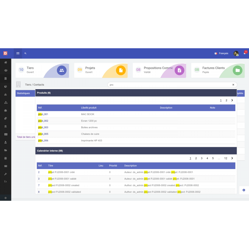 AJAX live search for Dolibarr - Doli Marketplace