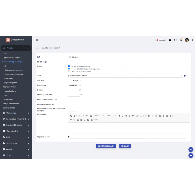 Dark & Light Pro ERP Dolibarr theme - Doli Marketplace