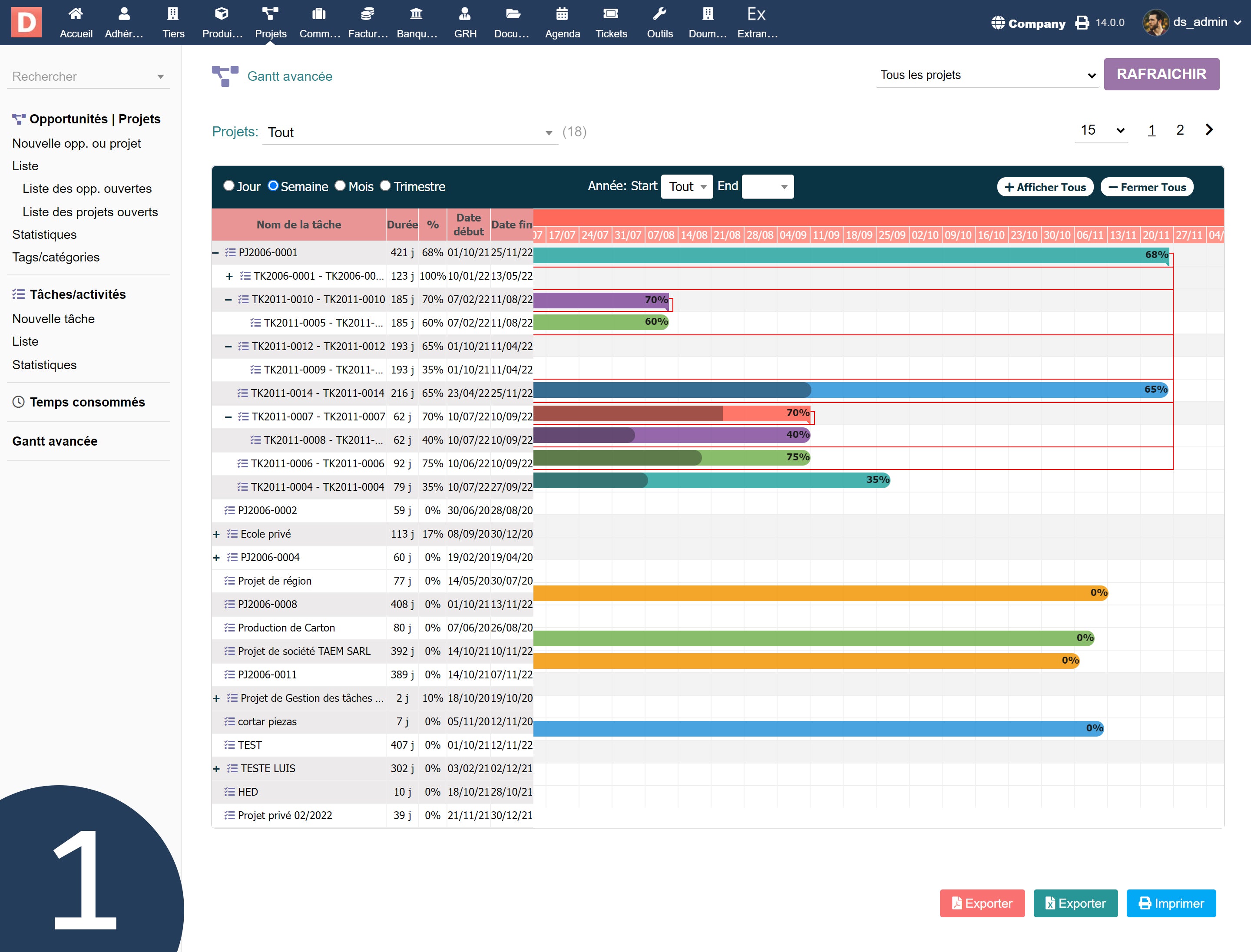 Advanced Gantt for Dolibarr - Doli MarketPlace