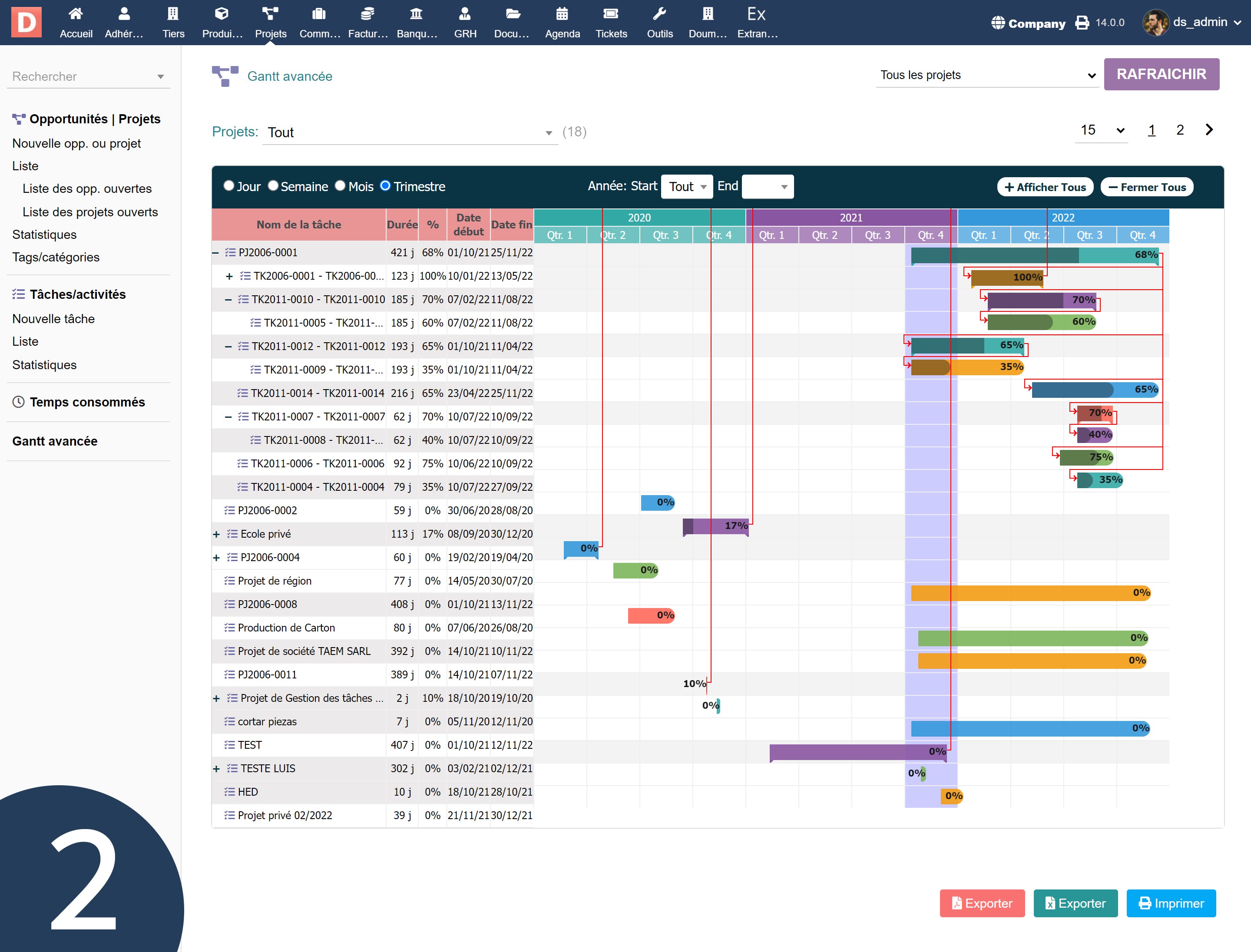Advanced Gantt for Dolibarr - Doli MarketPlace