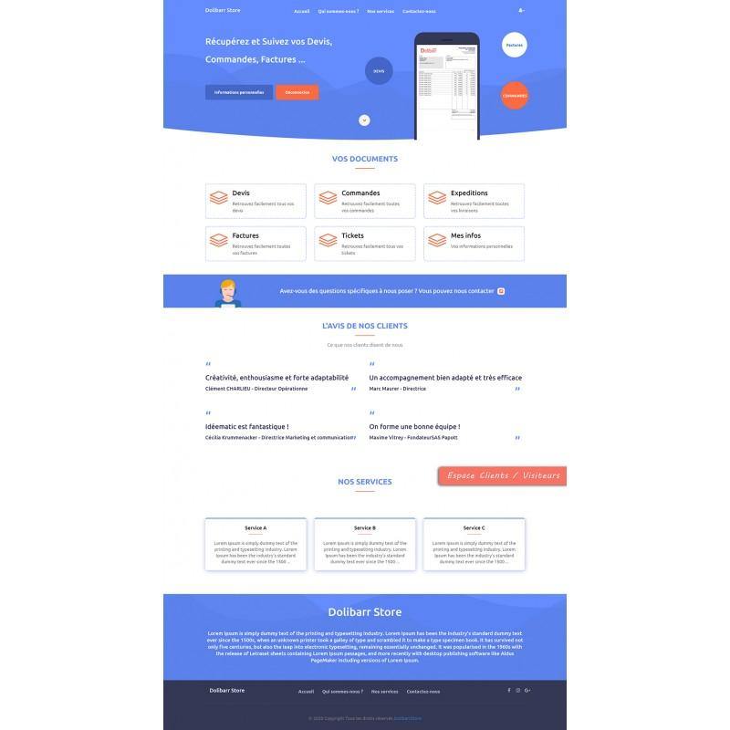 Dolibarr Extranet - Website and Client Extranet - Doli Marketplace