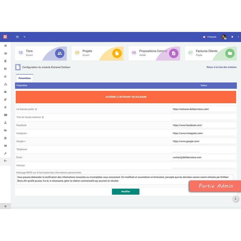 Dolibarr Extranet - Website and Client Extranet - Doli Marketplace