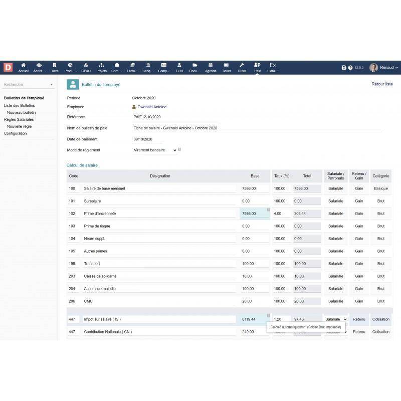 Dolibarr PaySlip - Payroll - Doli Marketplace