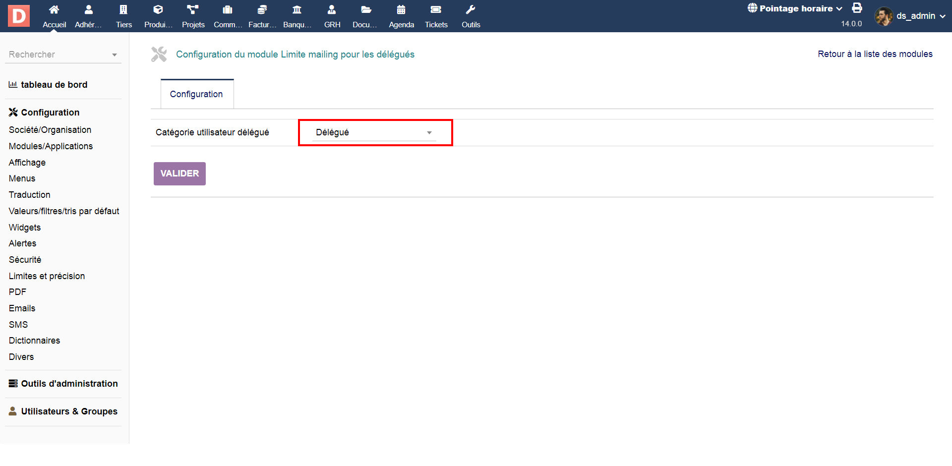 Mailing limit for delegates - Doli MarketPlace