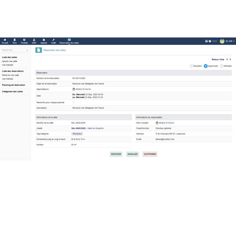 Room management, reservation and planning - Doli Marketplace
