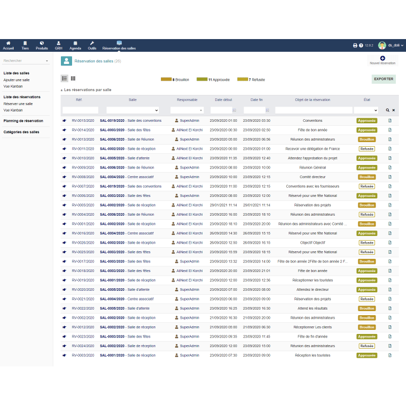 Room management, reservation and planning - Doli Marketplace